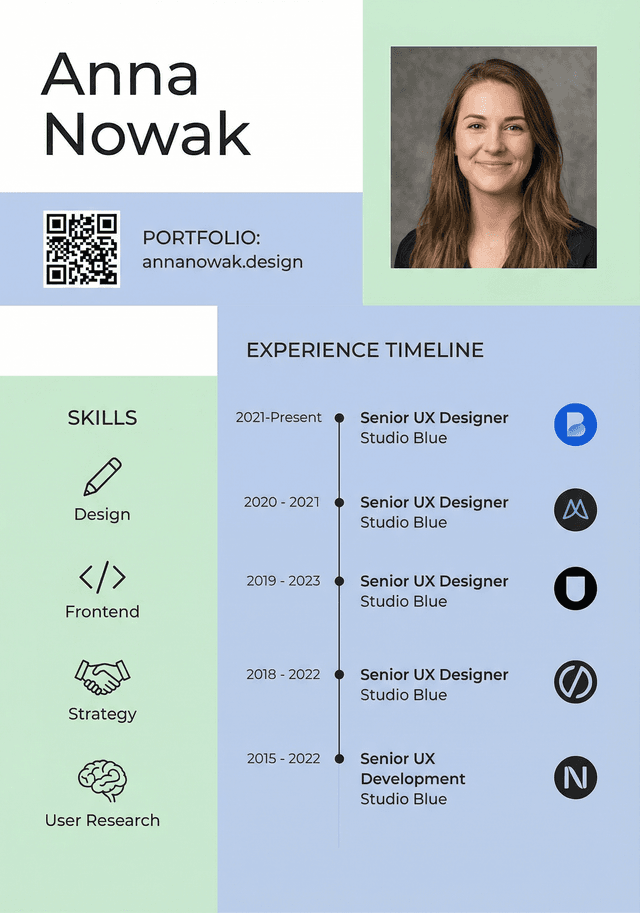 creative resume template CV design, modern colorful layout